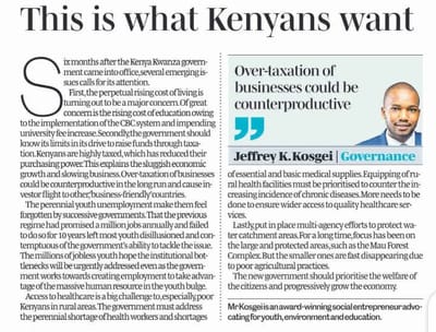 This is what Kenyans want.