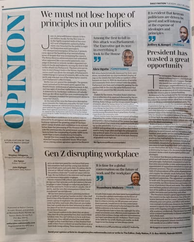 President Ruto has wasted a great opportunity.