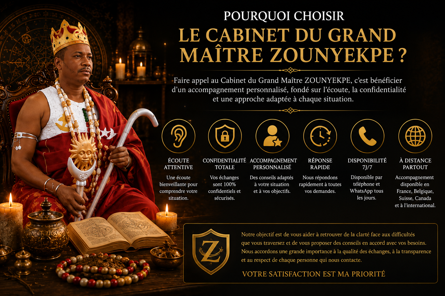 Consultation spirituelle personnalisée avec le Grand Maître Zounyekpe