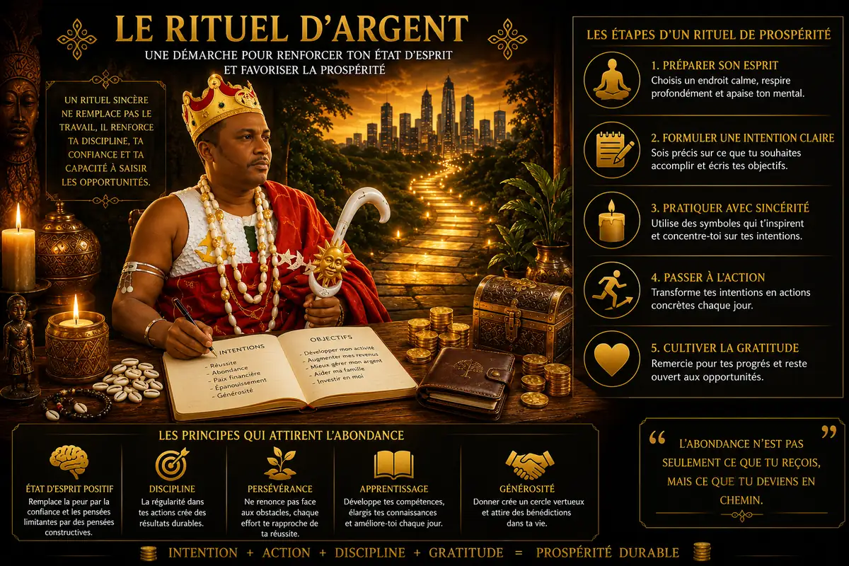 Rituel d'argent pour renforcer son état d'esprit, attirer la prospérité et développer une abondance durable