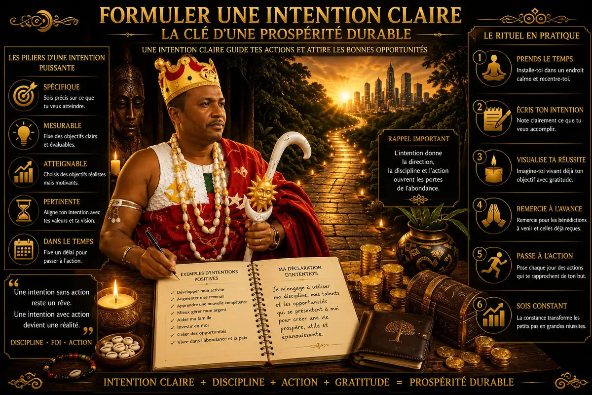 Formuler une intention claire pour attirer la prospérité, l'abondance et la réussite financière