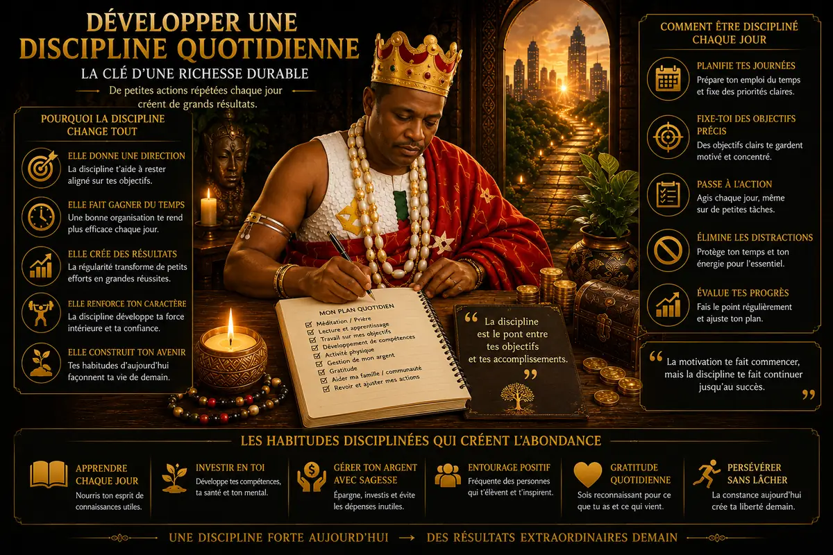 Développer une discipline quotidienne pour construire une richesse durable et une prospérité financière