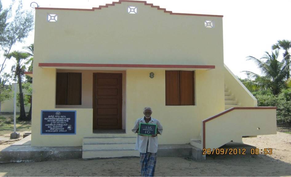 Tsunami	rehabilitation Houses in Prathamaramapuram, Nagapattinam,TamiINadu