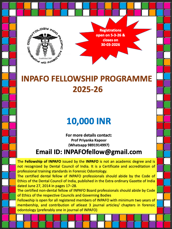 INPAFO Fellowship Programme, 2025–26