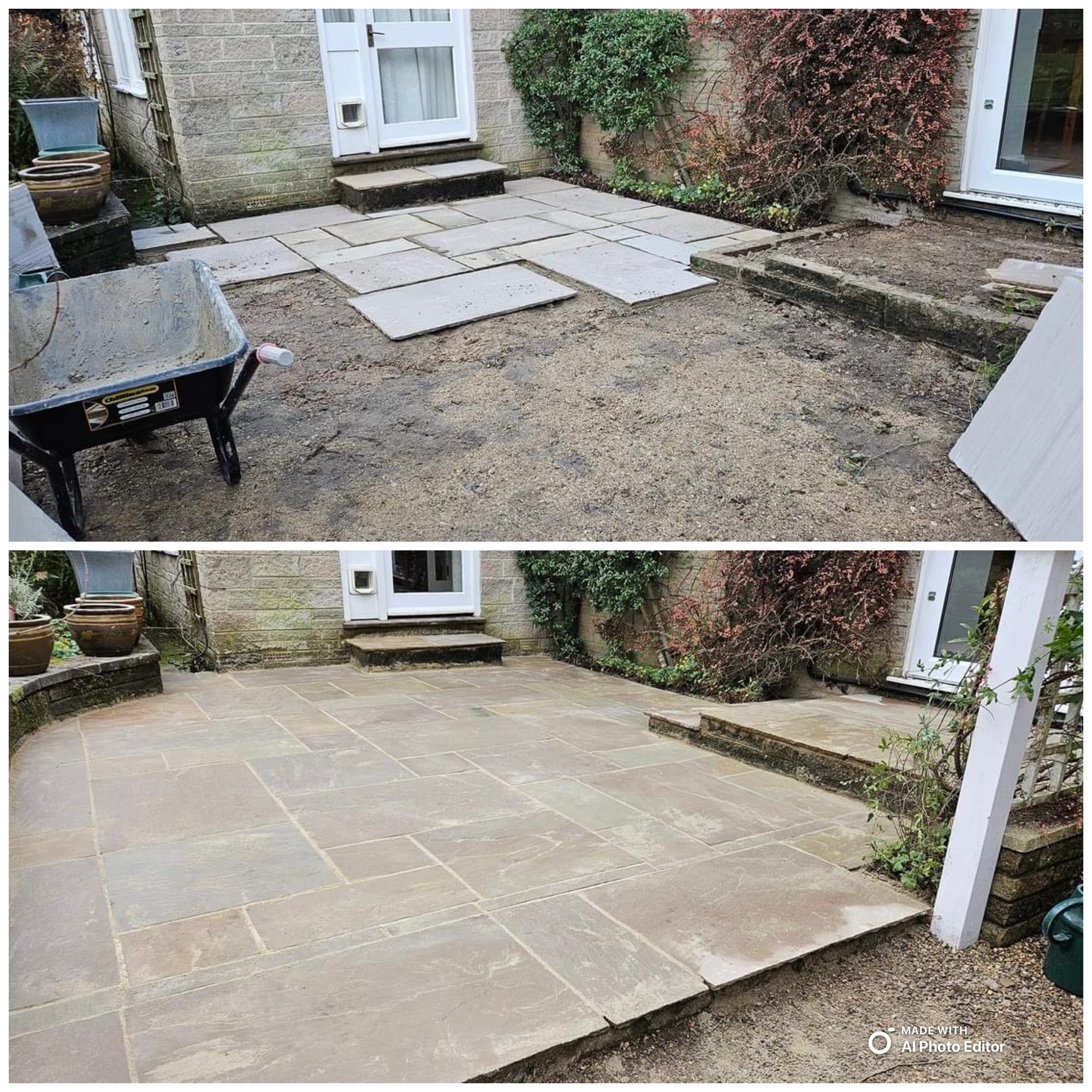 Laid new slabs
