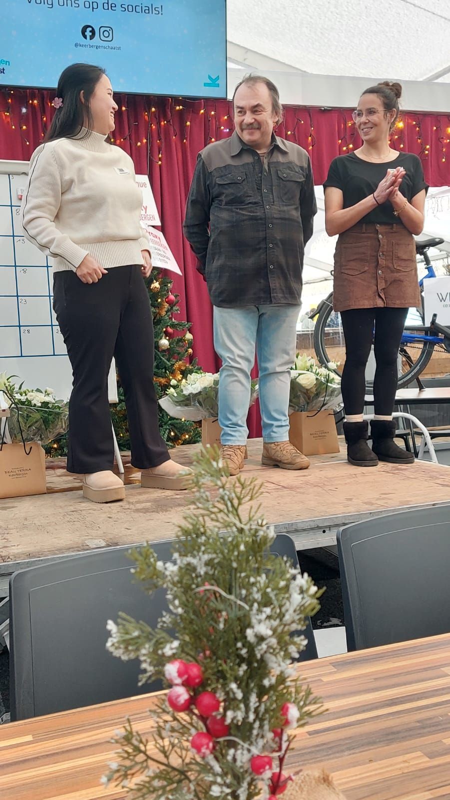 De 3 hoofdprijs winnaars in afwachting