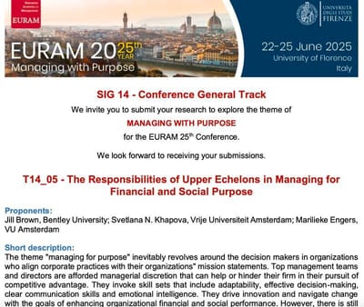 Invitation to submit papers to EURAMn conference!