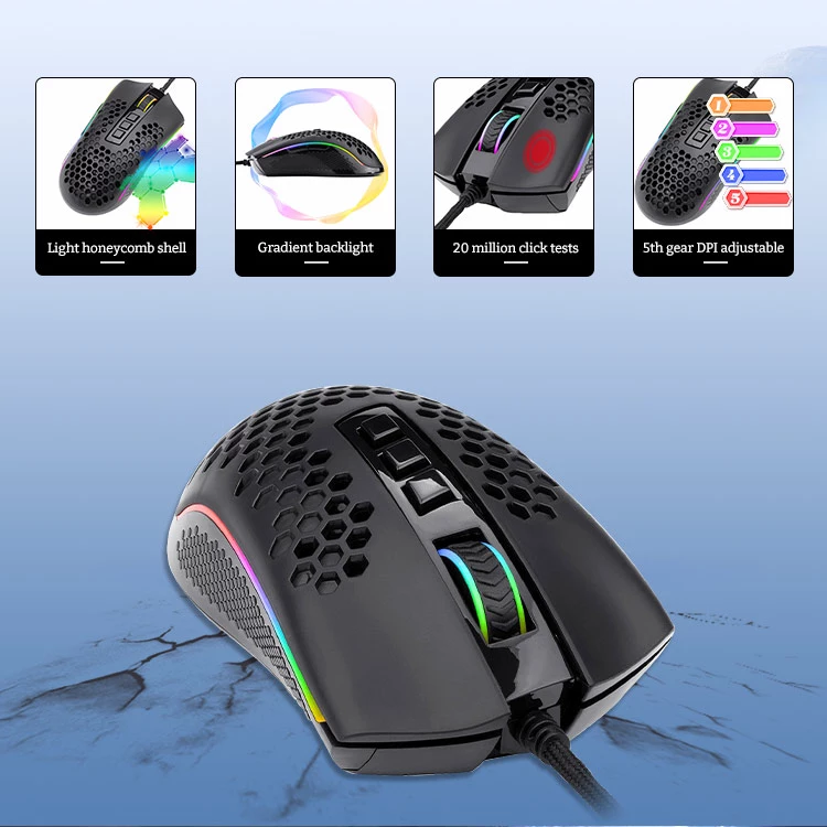 hight quality m808 Wired RGB Backlit 12000 DPI Laptop Gamer Mouse