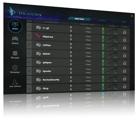 screenshot of Dragon2.5GLAN-UI