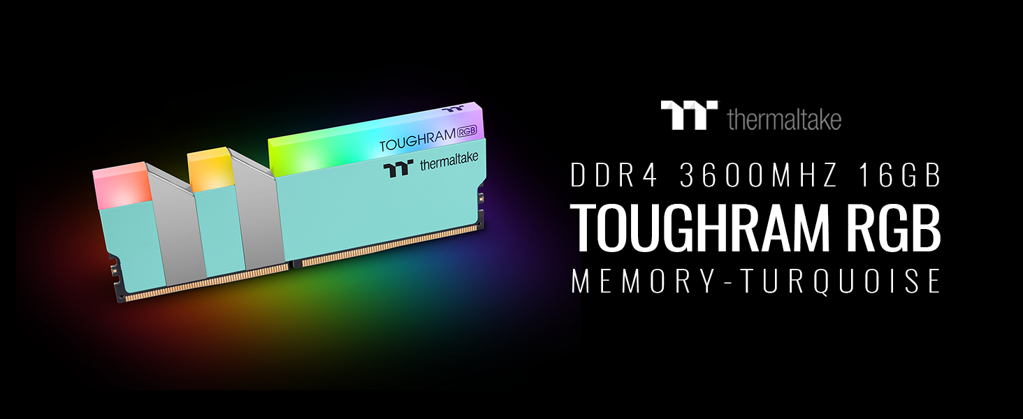 TOUGHRAM RGB Memory DDR4 3600MHz 16GB (8GB x2)-Turquoise