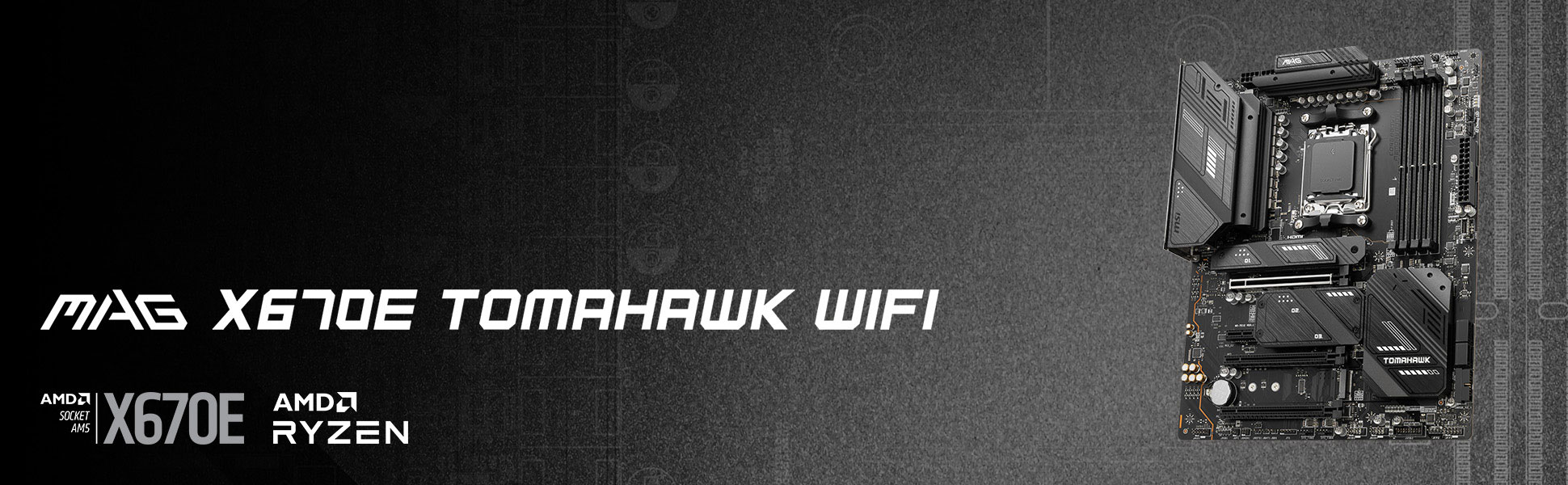 MSI MAG X670E TOMAHAWK WIFI AM5 AMD X670 ATX Motherboard