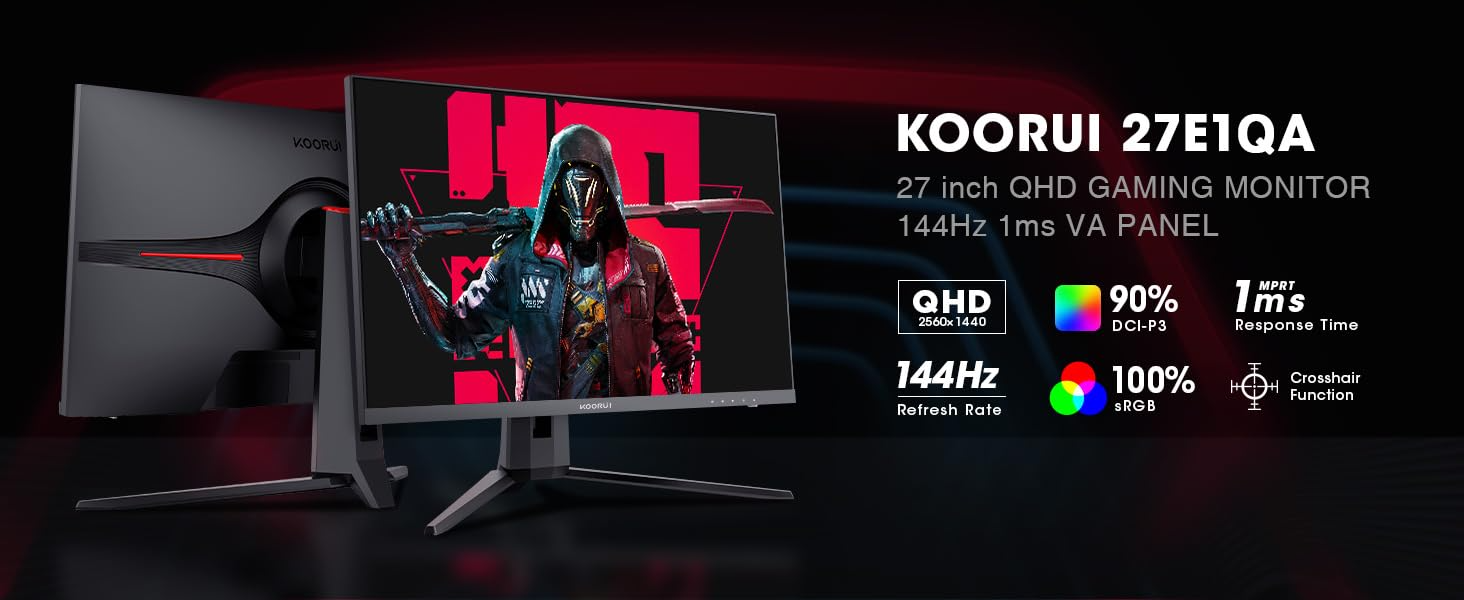 KOORUI 27E1QA 27inch VA 144hz 1MS monitor