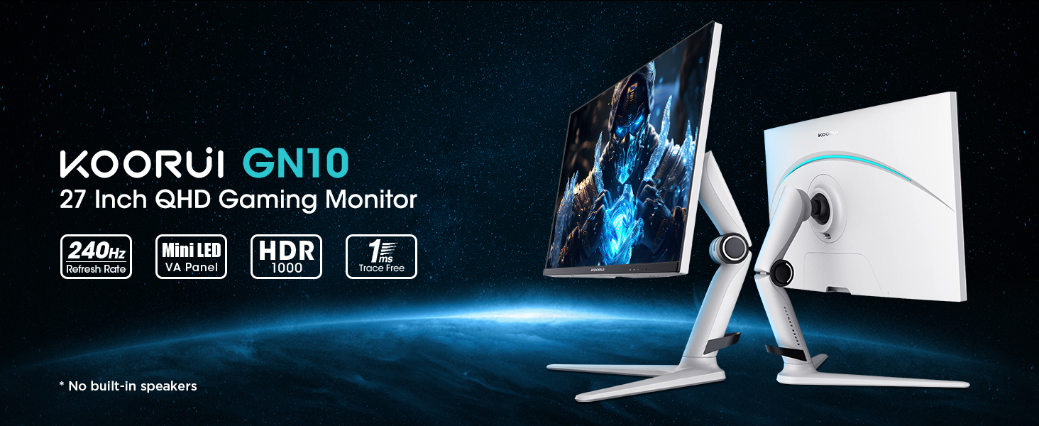 27Inch Gaming Monitor, QHD 240Hz 1ms, Mini-LED, HDR1000