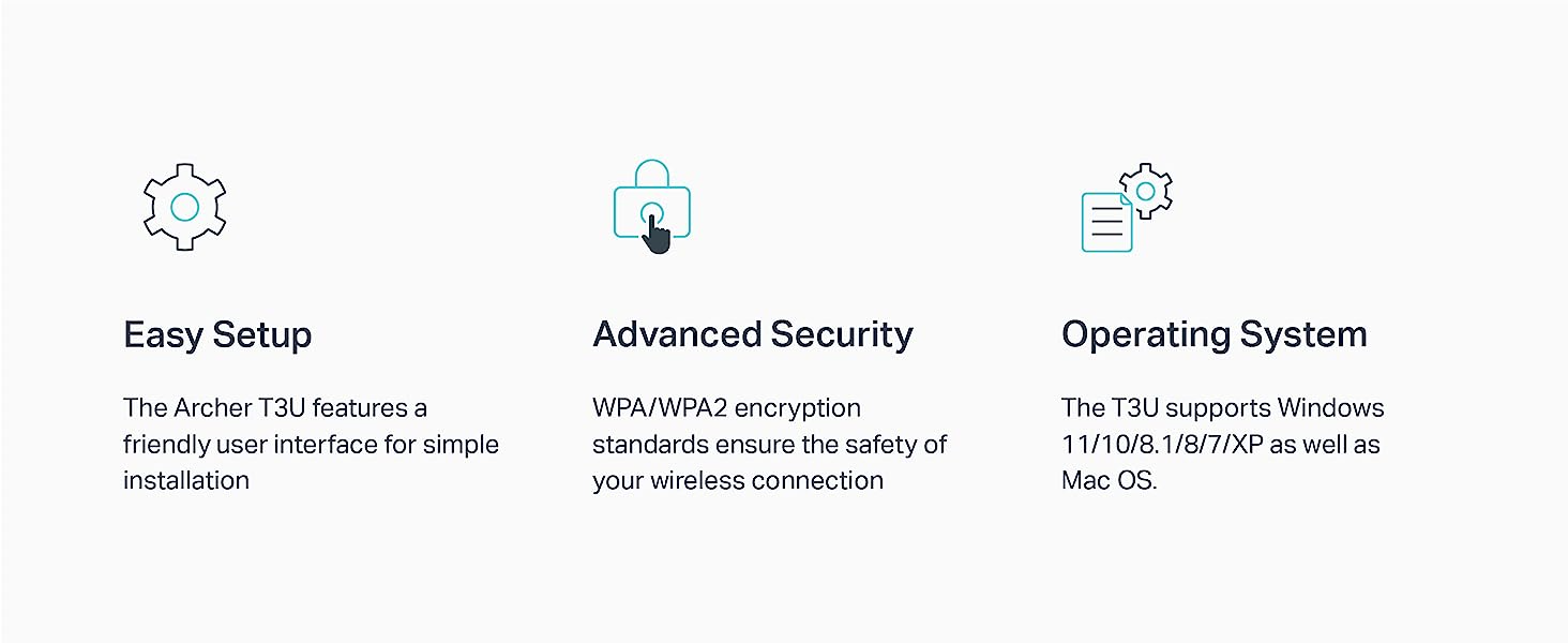 Easy Setup, Advanced Security, Supports Windows 11/10/8.1/8/7/XP and Mac OS 10.9-10.14