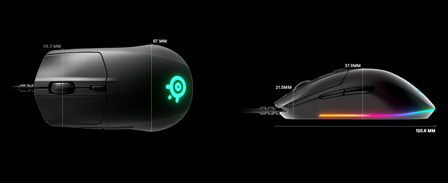 - Rival 3 wired mouse dimensions