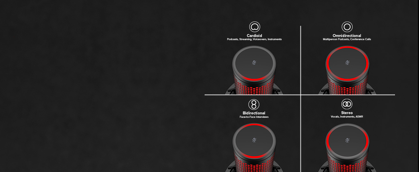 Four Selectable Polar Patterns