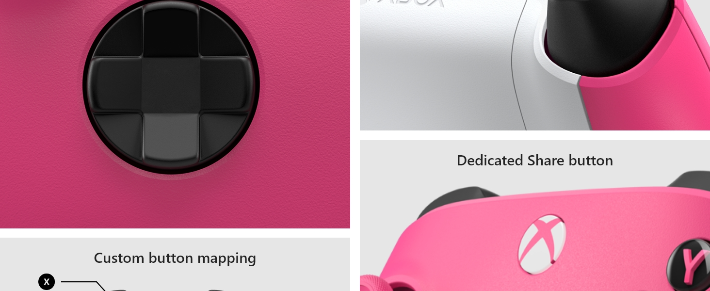 Deep Pink Custom mappings and Share button