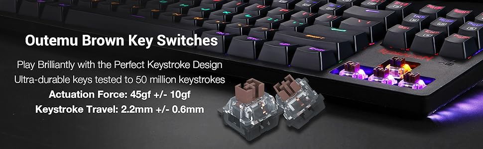 Silent Brown Key Switches