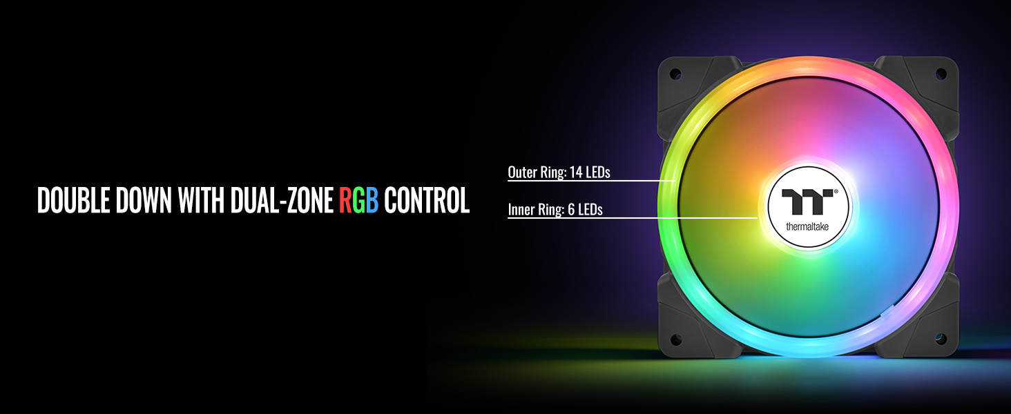 Thermaltake SWAFAN EX12 ARGB PC Cooling Fan - Dual Zone RGB control