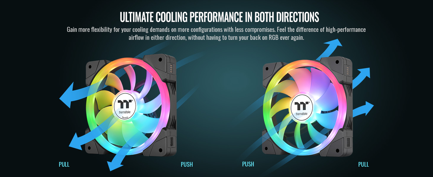 Thermaltake SWAFAN EX12 ARGB PC Cooling Fan - Cooling in both directions 