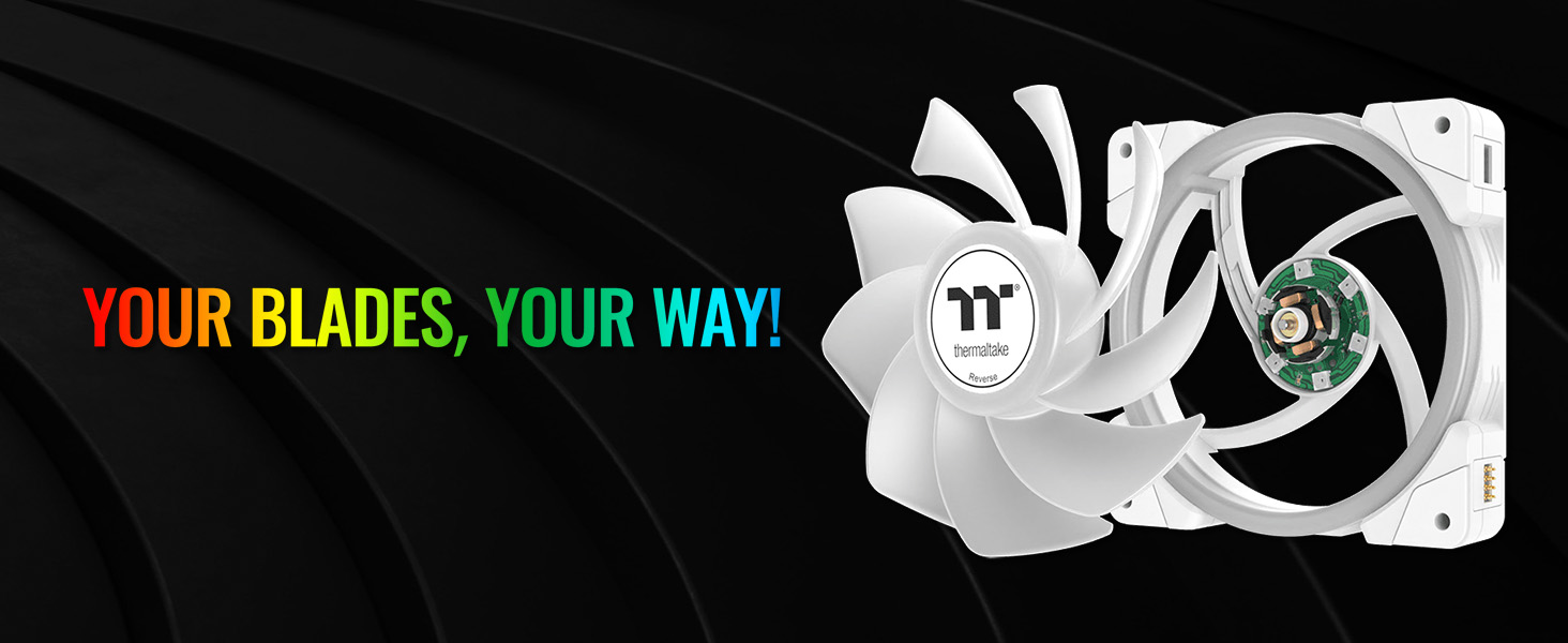 Thermaltake SWAFAN EX12 ARGB PC Cooling Fan - White - Your blades, your way!