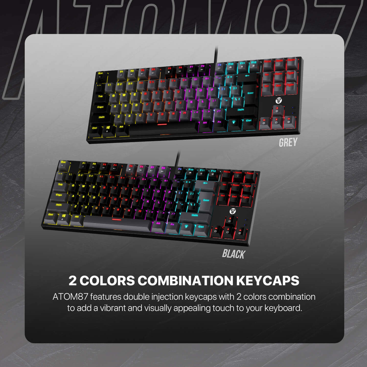 FANTECH MK876V2 ATOM87 RGB MECHANICAL KEYBOARD SUMI EDITION 