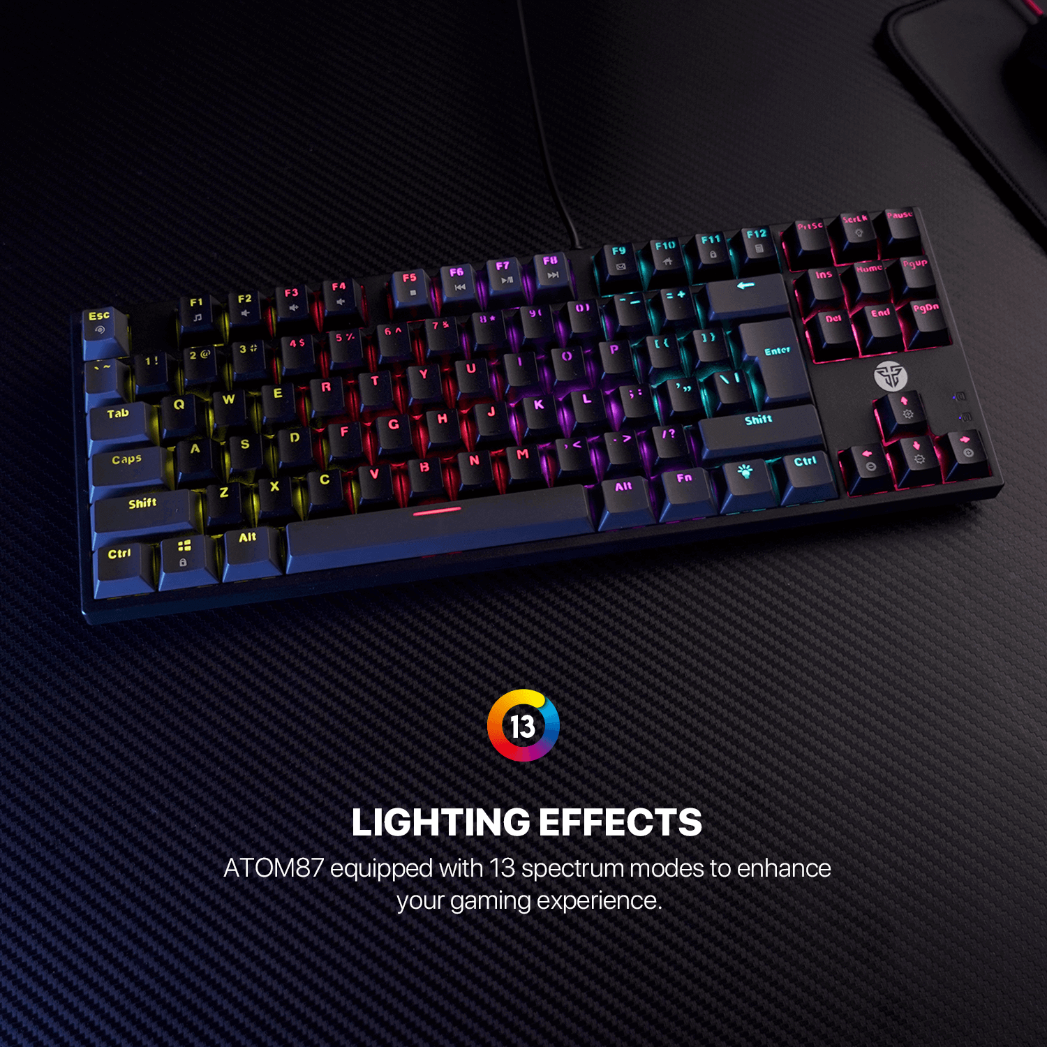 FANTECH MK876V2 ATOM87 RGB MECHANICAL KEYBOARD SUMI EDITION 