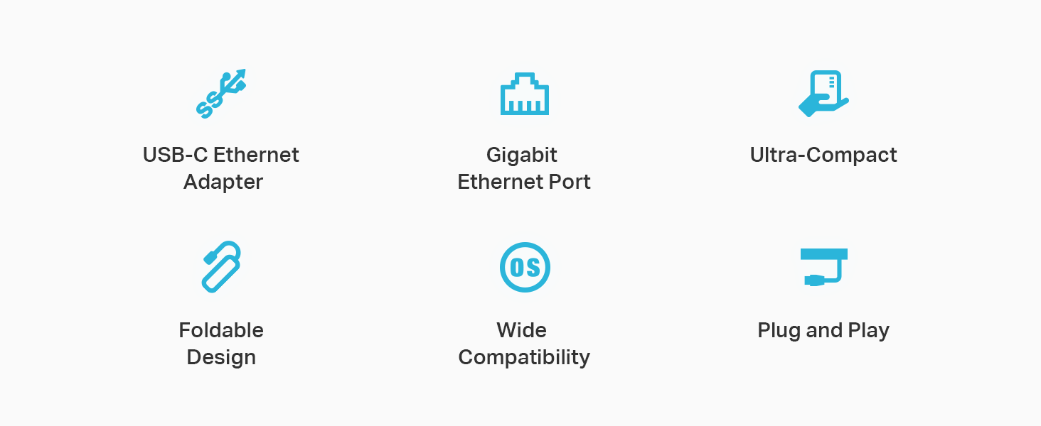 Gigabit USB C to ethernet adapter Port with Foldable Design