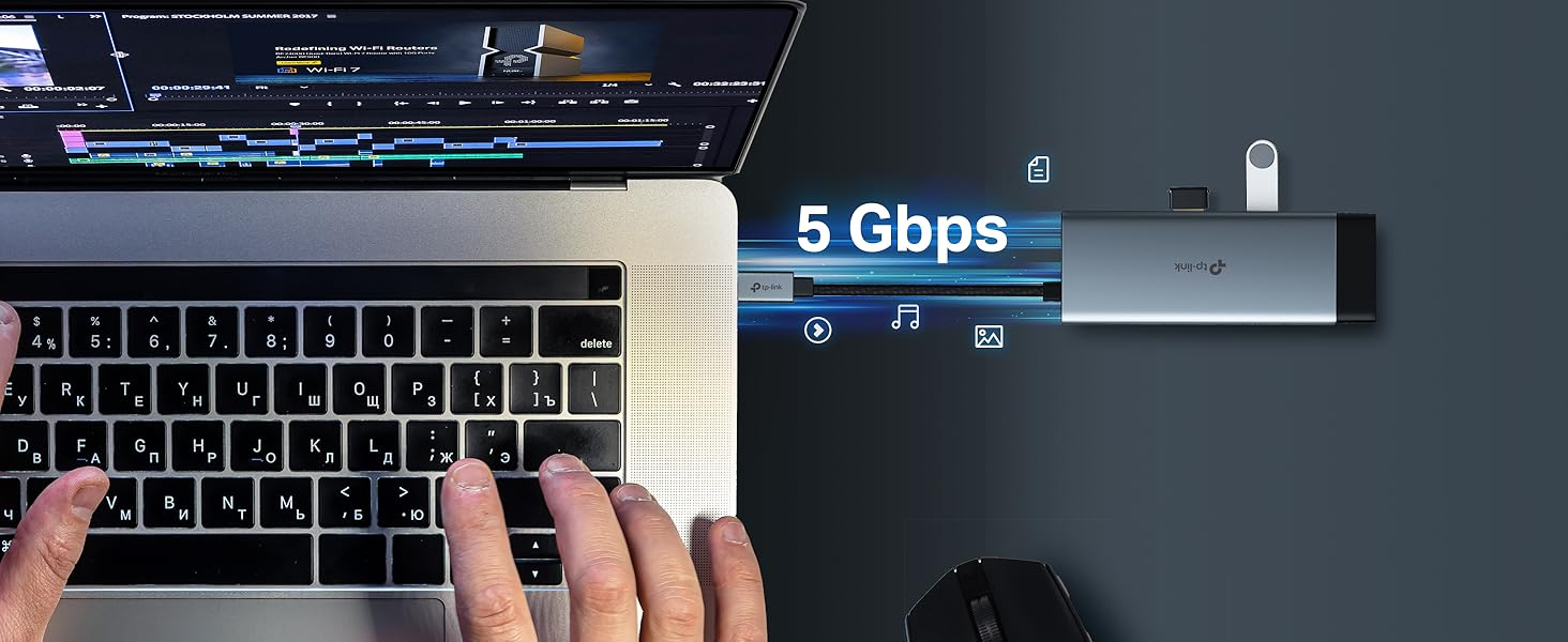 USB Type-C 6 in 1 Hub