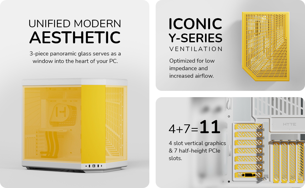New HYTE Y70 Touch Infinite ATX PC case improves ventilation and vertical graphics PCIe.