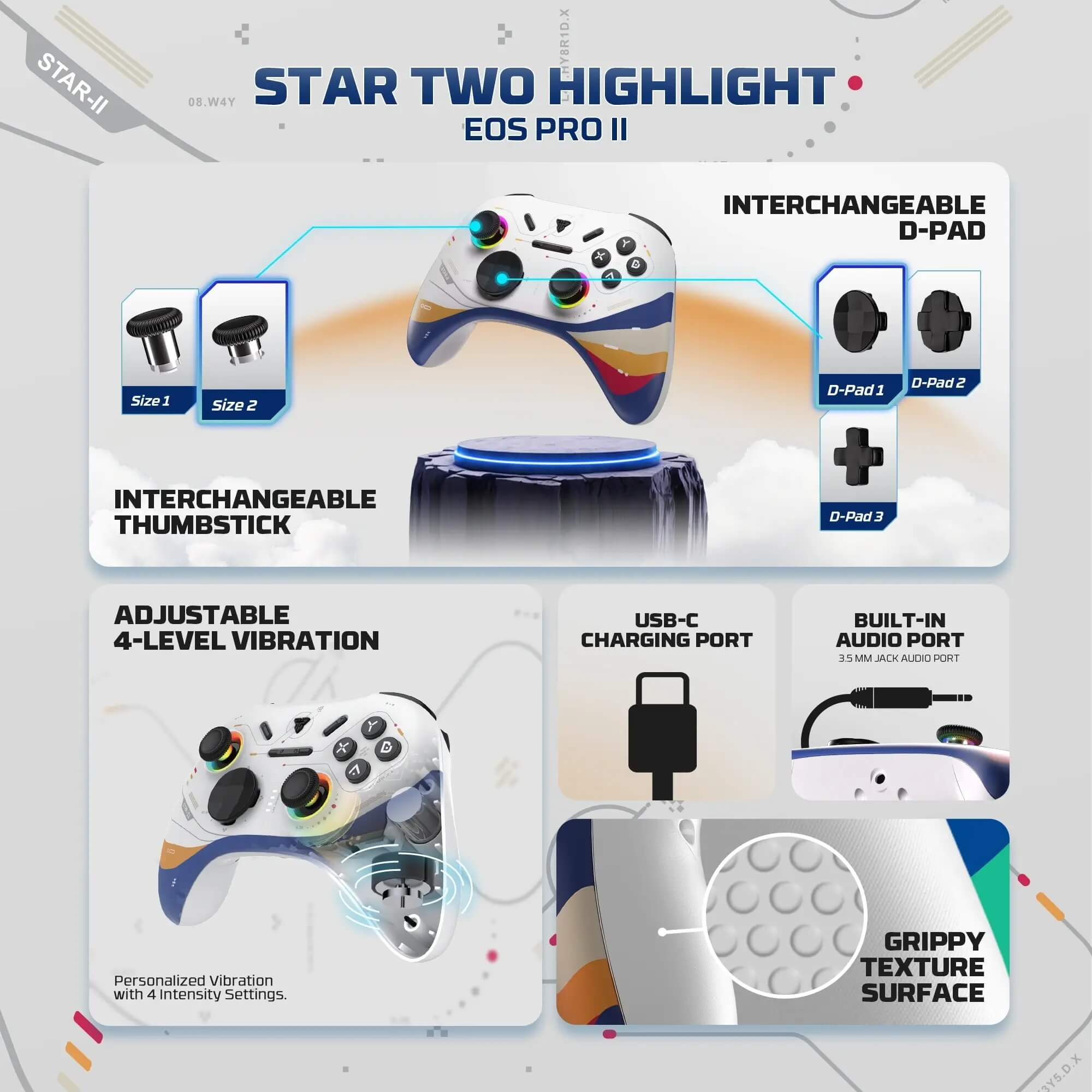 FANTECH EOS PRO II WGP15 V2 STAR TO WHITE GAMEPAD