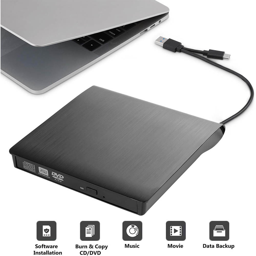 HAING HI-0301-EDD Portable External DVD Drive USB 3.0 Type-C