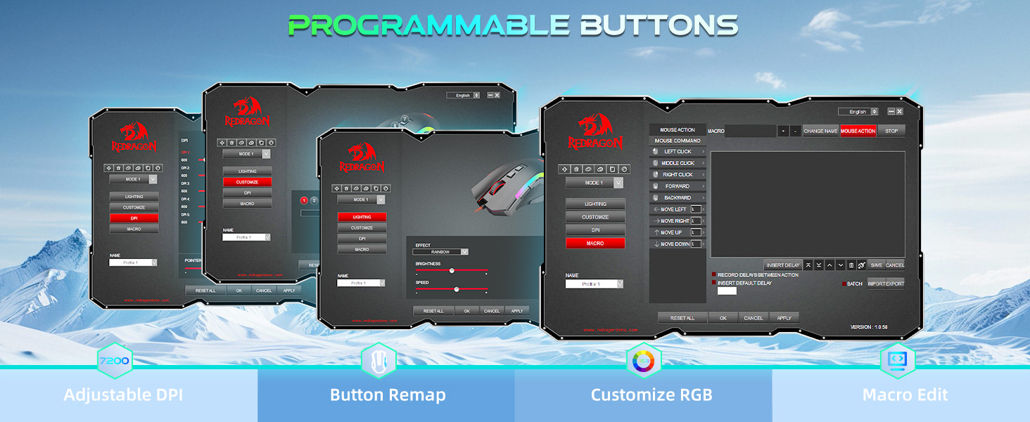 programmable gaming mouse