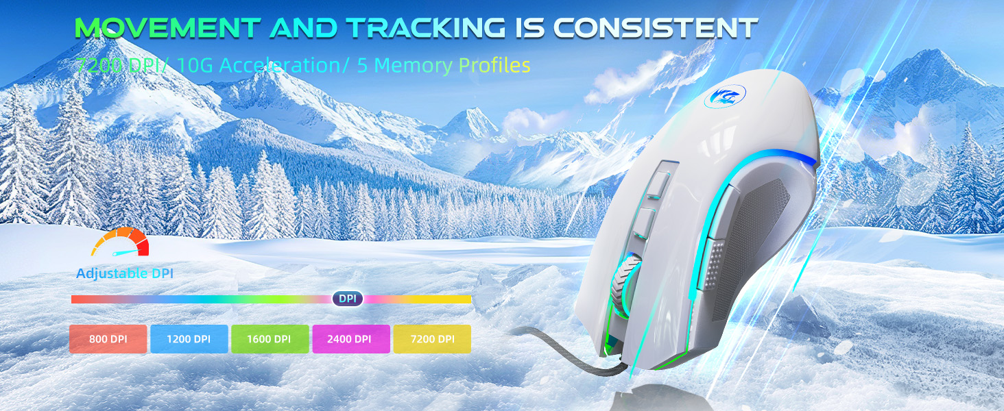 7200dpi mouse gaming
