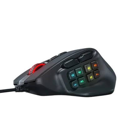 Redragon M811 Aatrox MMO Gaming Mouse, 15 Programmable Buttons Wired RGB Mouse w/Ergonomic Natural Grip Build, 10 Side Macro Keys, Software Supports Redragon M811 Aatrox MMO Gaming Mouse, 15 Programmable Buttons Wired RGB Mouse w/Ergonomic Natural Grip Build, 10 Side Macro Keys, Software Supports