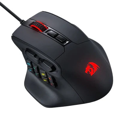 Redragon M811 Aatrox MMO Gaming Mouse, 15 Programmable Buttons Wired RGB Mouse w/Ergonomic Natural Grip Build, 10 Side Macro Keys, Software Supports Redragon M811 Aatrox MMO Gaming Mouse, 15 Programmable Buttons Wired RGB Mouse w/Ergonomic Natural Grip Build, 10 Side Macro Keys, Software Supports