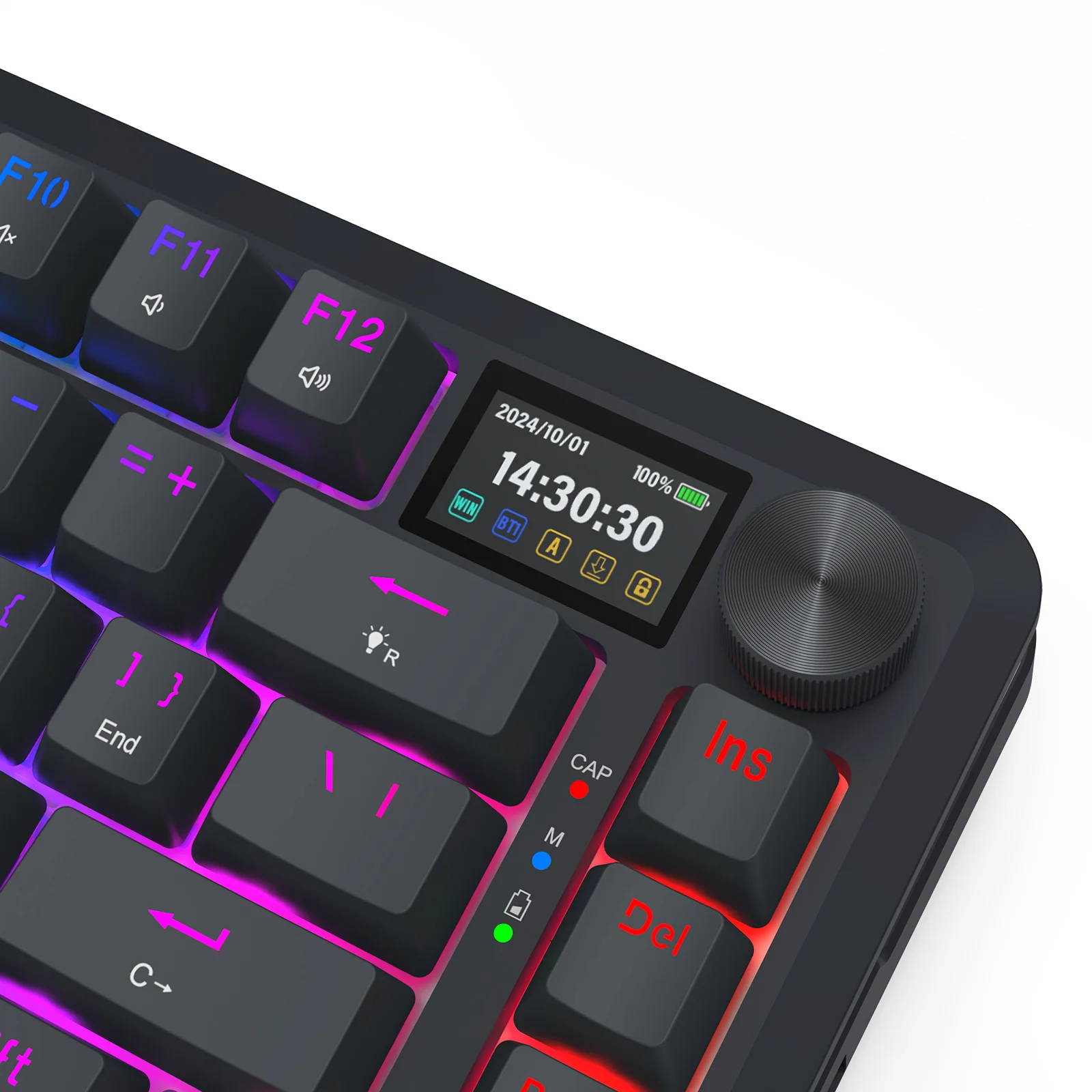 Redragon K708GG-Pro Wireless Mechanical Keyboard , Gasket RGB Gaming Keyboard with Screen & Knob, 3-Modes (Bluetooth/2.4G/Wired) Redragon K708GG-Pro Wireless Mechanical Keyboard , Gasket RGB Gaming Keyboard with Screen & Knob, 3-Modes (Bluetooth/2.4G/Wired)