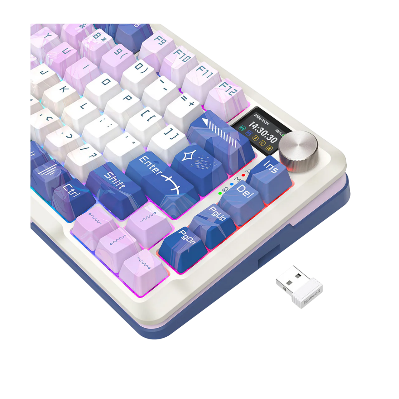 Redragon K708AK-RGB PRO Mechanical Keyboard (Bluetooth/2.4G/Wired) Redragon K708AK-RGB PRO Mechanical Keyboard (Bluetooth/2.4G/Wired)