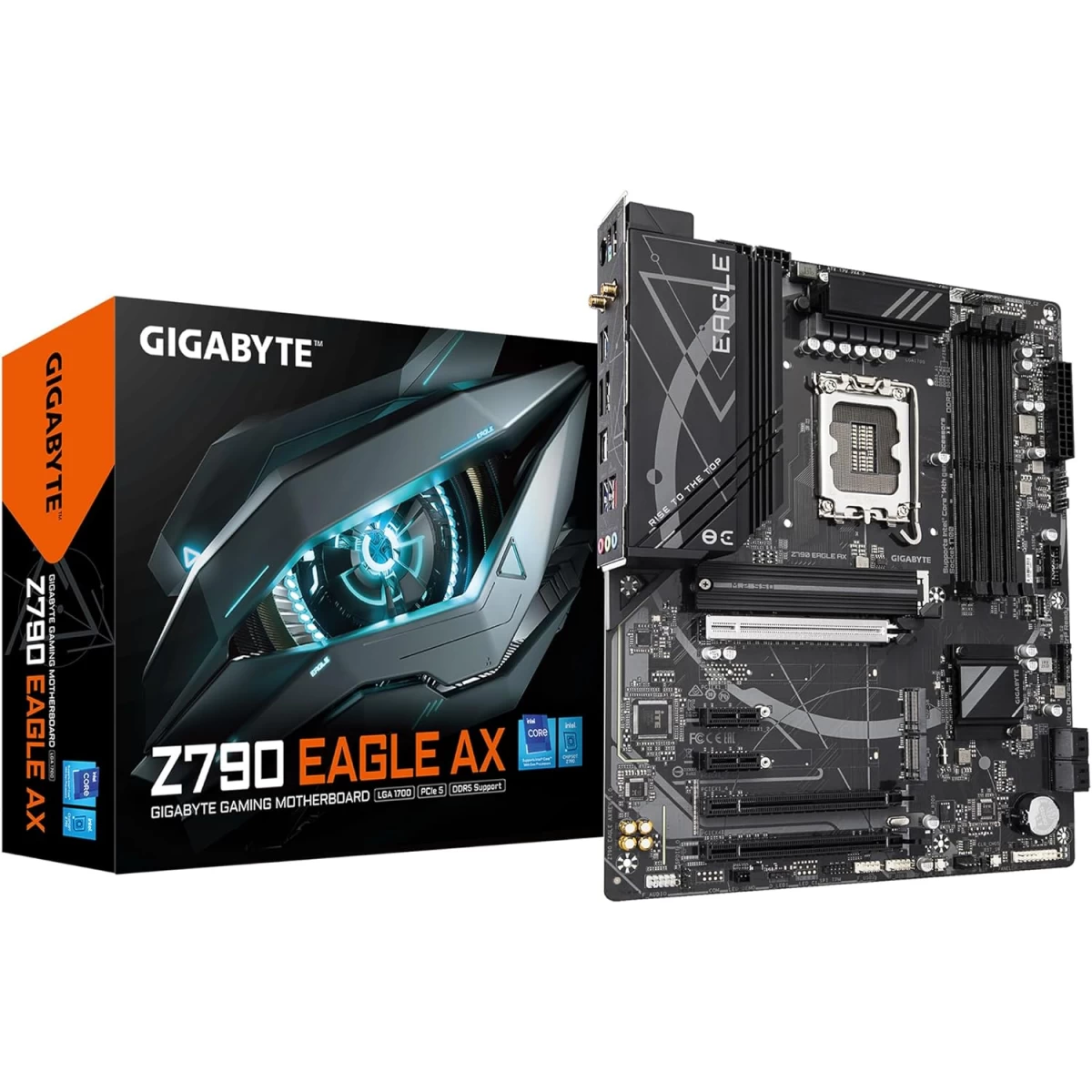 GIGABYTE Z790 Eagle AX Wi-Fi 6E DDR5 LGA 1700 Intel Z790 ATX 3x M.2 PCIe 5.0 USB 3.2 Gen2X2 Type-C