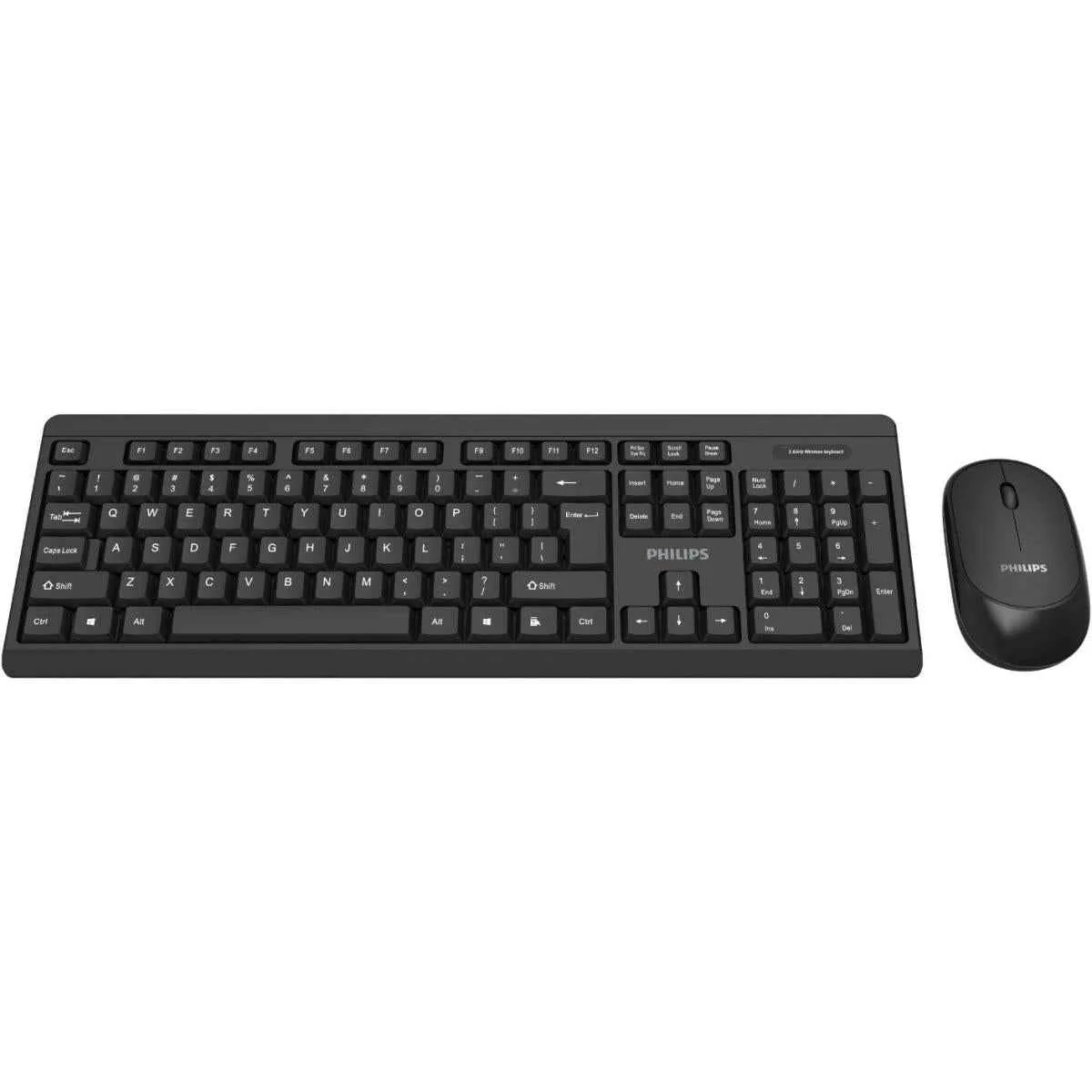 Philips Mk324 Wireless Keyboard And Mouse Combo Adjustable Dpi Mouse, Full Sized Keyboard