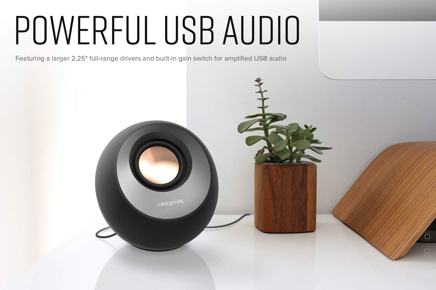Creative Pebble V3 2.0 Bluetooth Speaker System - 8 W RMS - Black