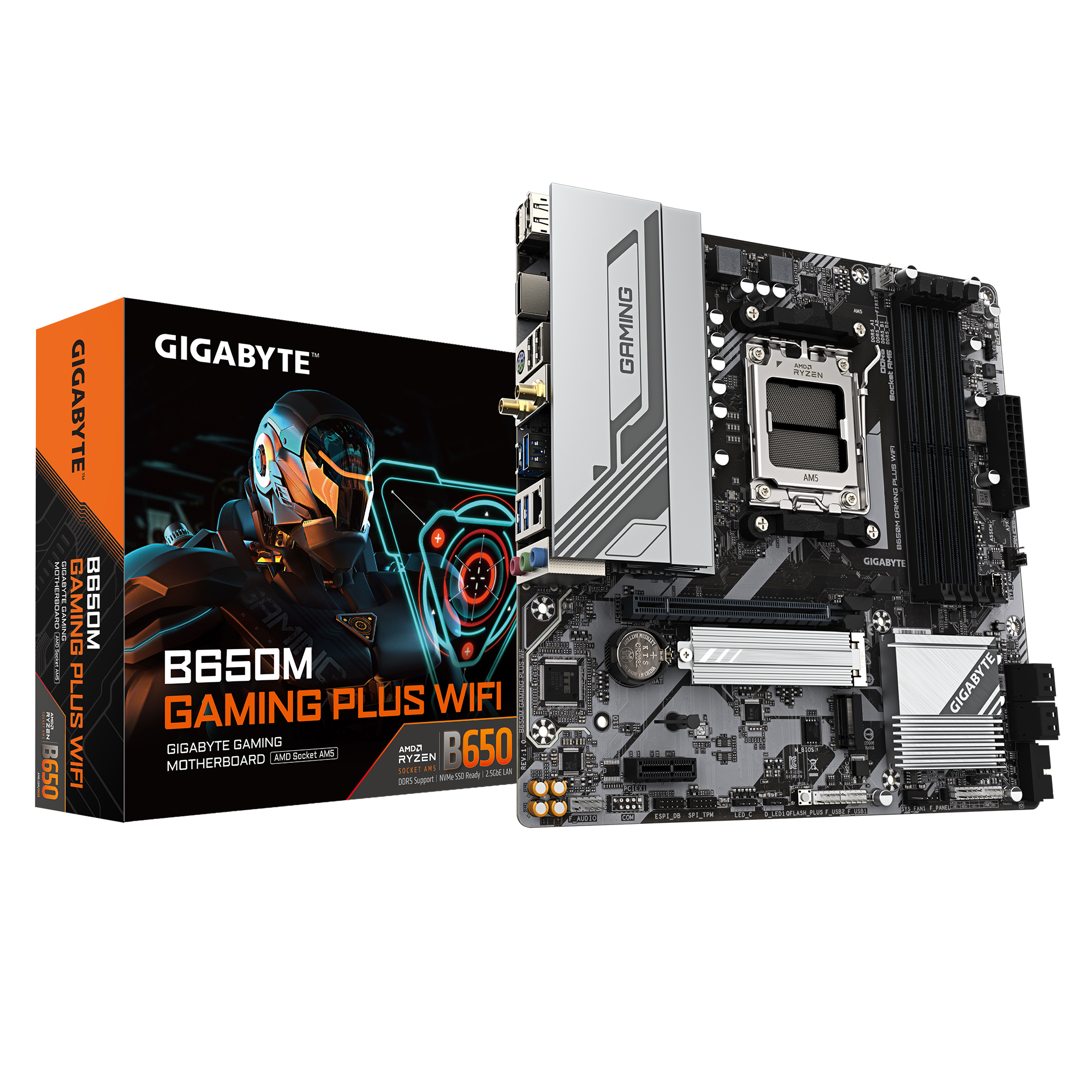 GIGABYTE B650M Gaming Plus WiFi AM5 LGA 1718 AMD B650 M-ATX, DDR5