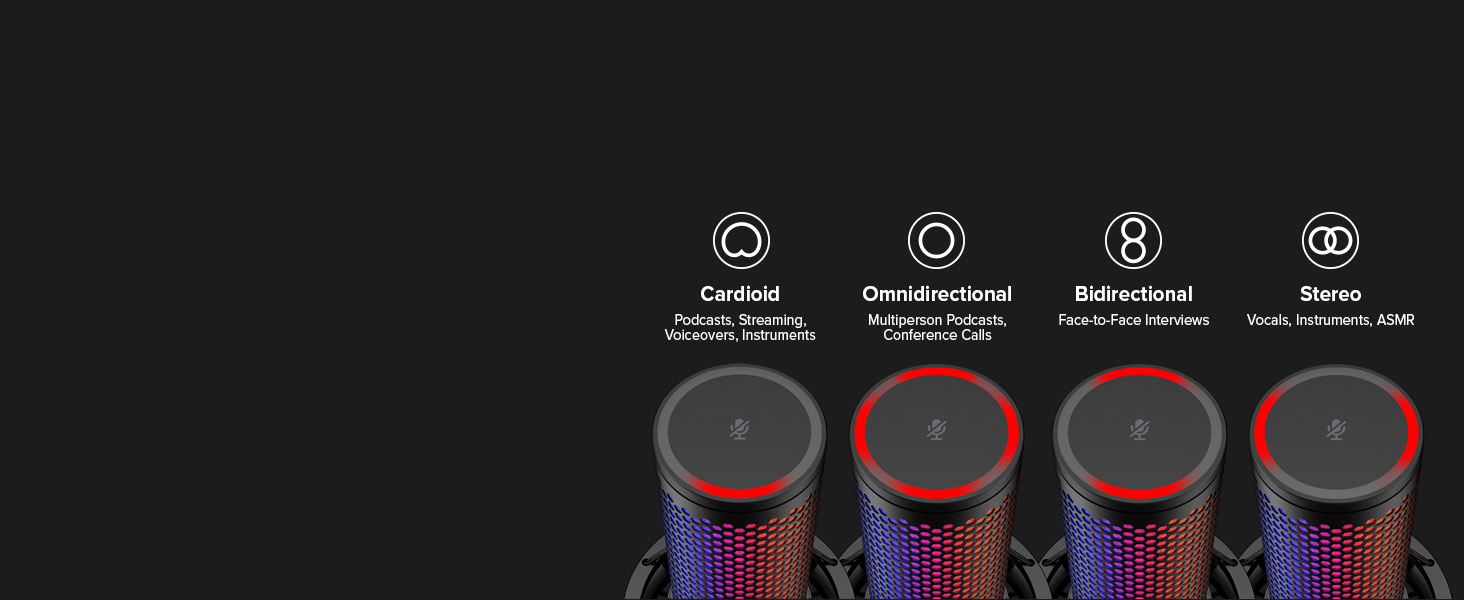 Four Selectable Polar Patterns