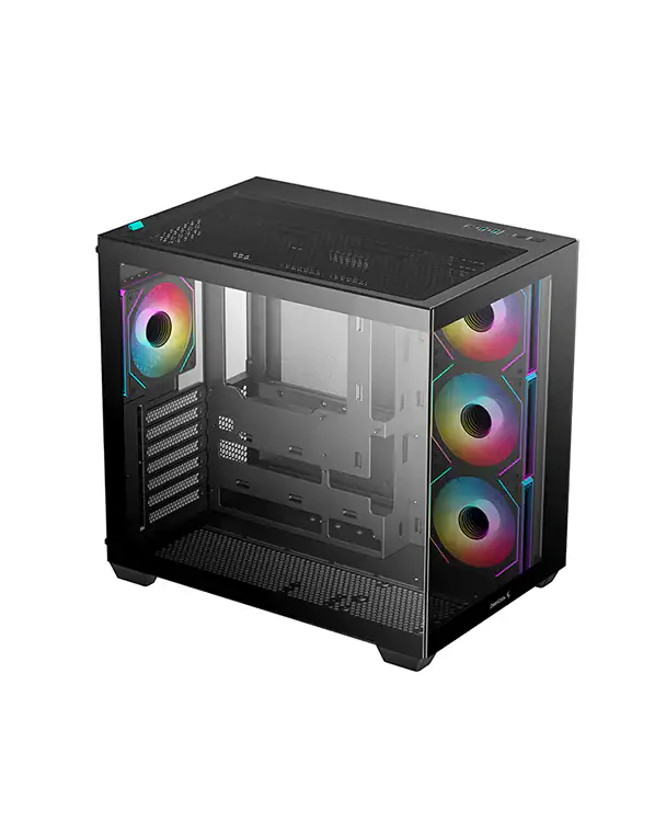 DeepCool CG530 4F Panoramic ATX Mid-Tower Case – black , Tempered Glass, 4x ARGB Fans,black DeepCool CG530 4F Panoramic ATX Mid-Tower Case – black , Tempered Glass, 4x ARGB Fans,black