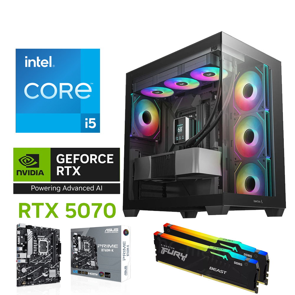 GAMING PC INTEL CORE I5-14400F // RTX™ 5070 12GB GDDR7 OC // 16GB RAM DDR5- Custom Build