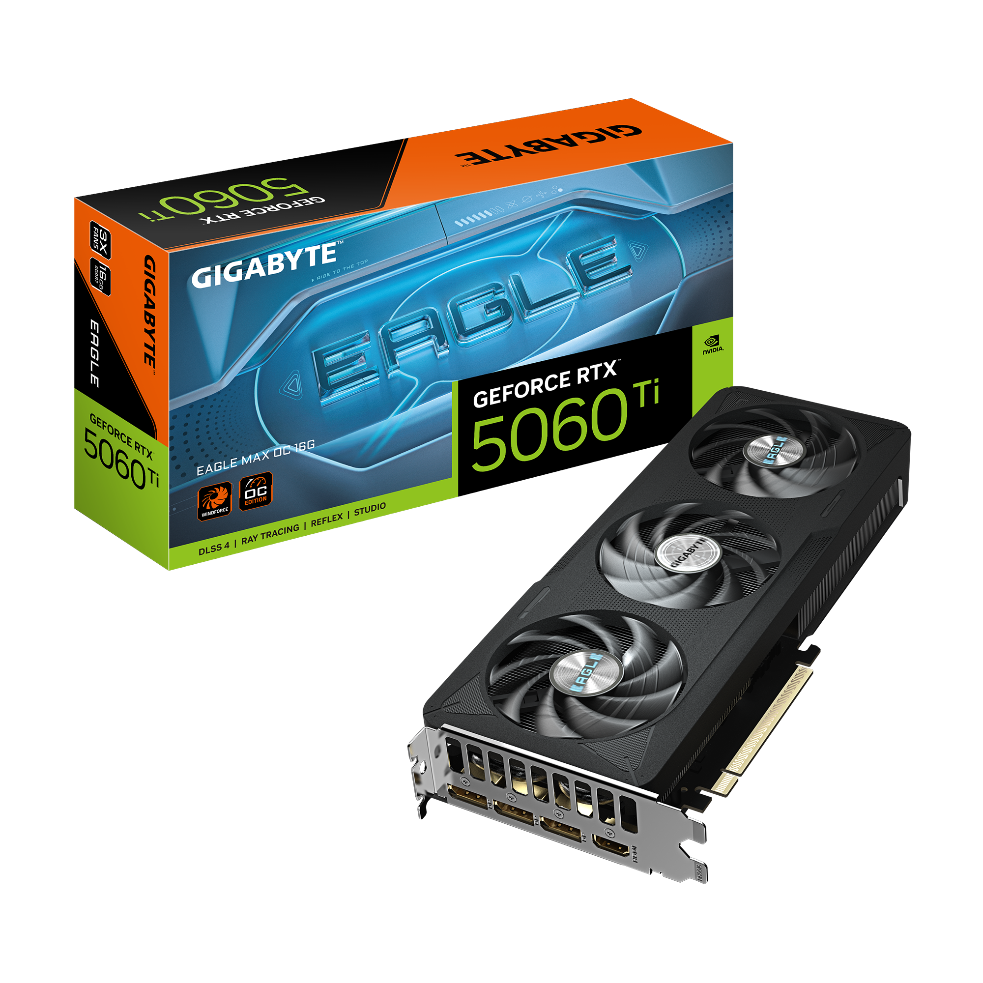 GIGABYTE GeForce RTX 5060 Ti Eagle MAX OC 16G Graphics Card,6GB 128-bit GDDR7,PCIe 5.0, WINDFORCE Cooling System,by NVIDIA