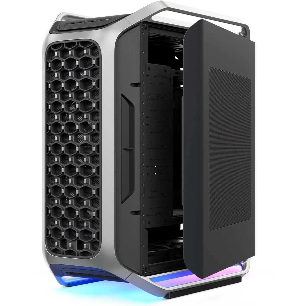 Cooler Master Cosmos Alpha Full Tower PC Case Free Form 2.0 Rotatable Layout,400mm GPUs 420mm Radiator Curved Aluminum Frame, Tempered Glass, Dual 200mm Fans, E-ATX Support Cooler Master Cosmos Alpha Full Tower PC Case Free Form 2.0 Rotatable Layout,400mm GPUs 420mm Radiator Curved Aluminum Frame, Tempered Glass, Dual 200mm Fans, E-ATX Support