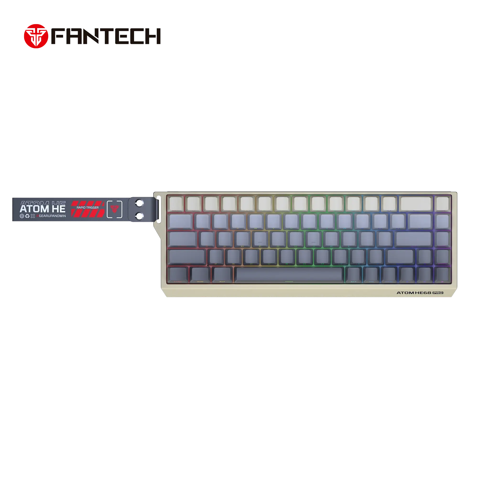 FANTECH MK922 ATOM HE68 PRO Wireless Magnetic Gaming Keyboard-Retro Edition Tri Connection Mode