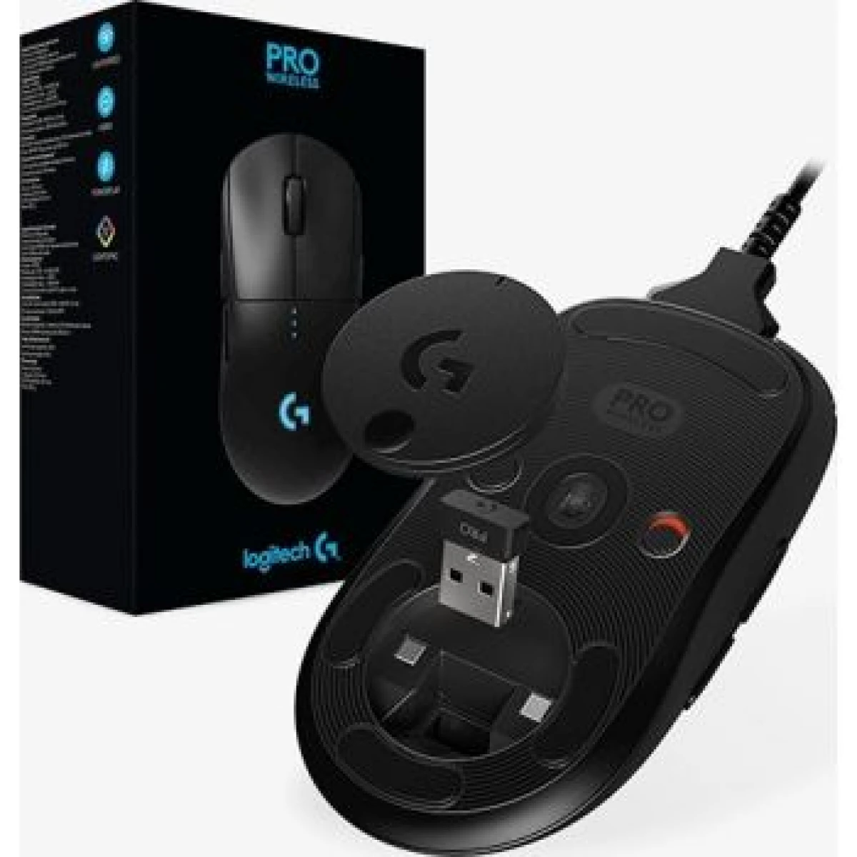 Logitech NEW G PRO Wireless HERO 25K Sensor 25,600 DPI RGB Ultra Lightweight 4-8 Programmable Buttons Long Battery Life , Black Logitech NEW G PRO Wireless HERO 25K Sensor 25,600 DPI RGB Ultra Lightweight 4-8 Programmable Buttons Long Battery Life , Black