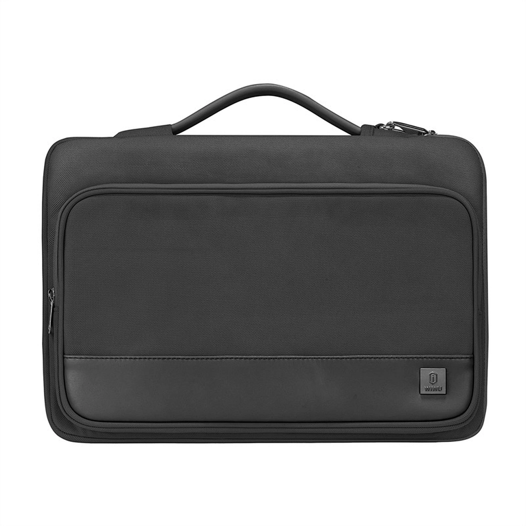 WiWU Cozy Classic Waterproof Polyester Laptop Sleeve Anti-drop Notebook handbag-Black